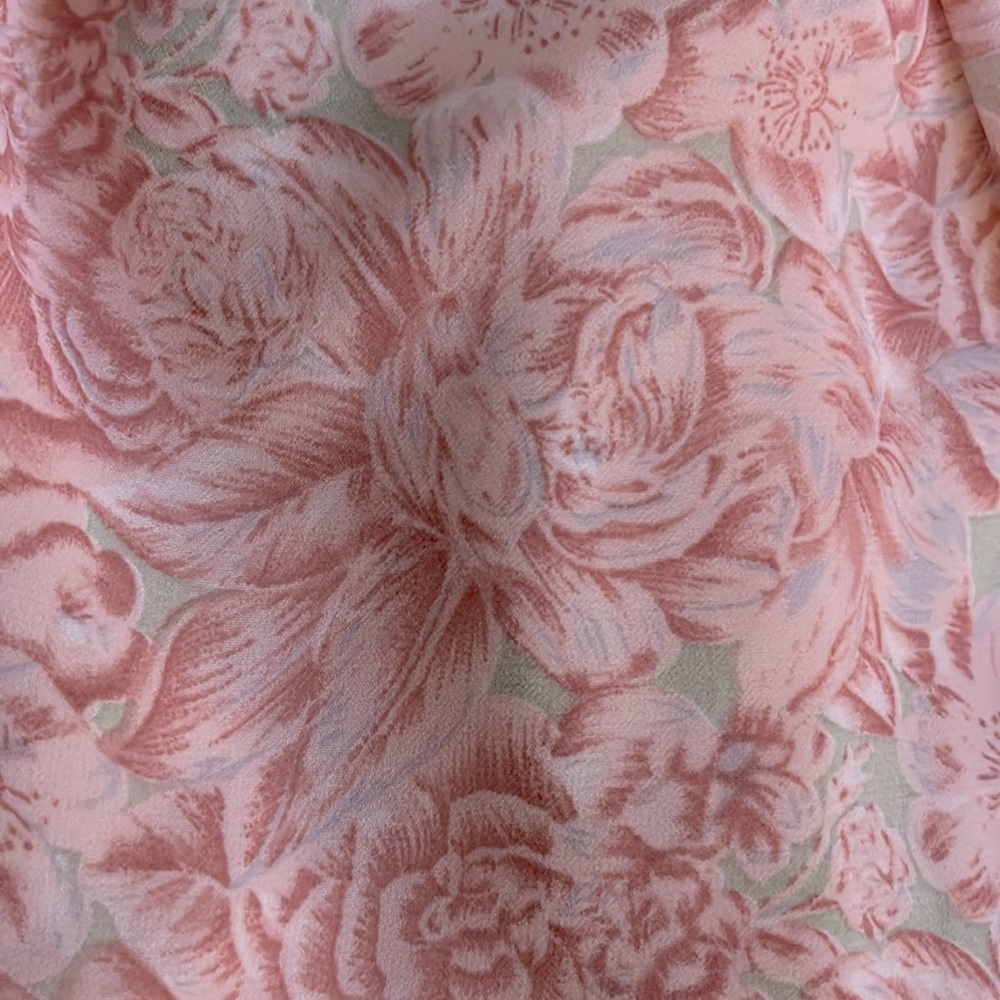 NWT MIKAEL AGHAL Pink Pleated Floral-Print Maxi Dress - Picture 4 of 7